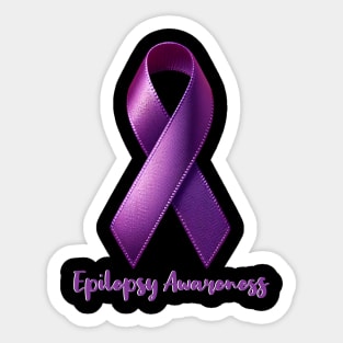 Purple Ribbon Month Epilepsy Awareness for Men Women Warrior Sticker